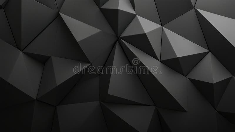 A 3D rendering of a complex geometric pattern in black and gray. vector illustration