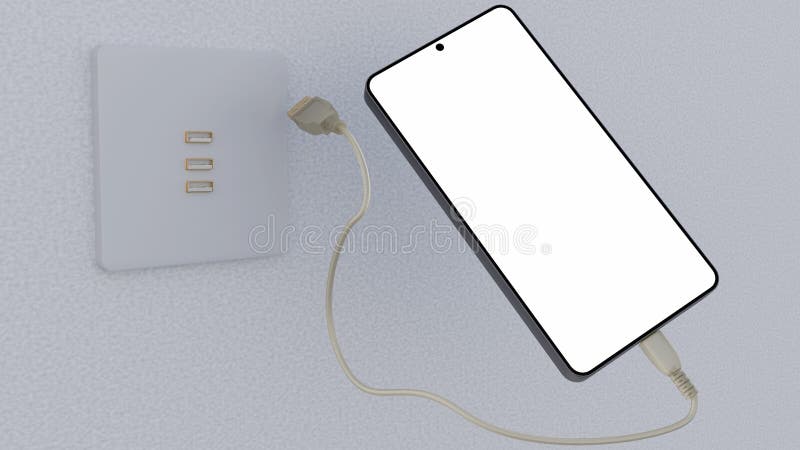 Cubes labeled \'juice jacking\' and a smartphone connected to a charging cable. royalty free illustration