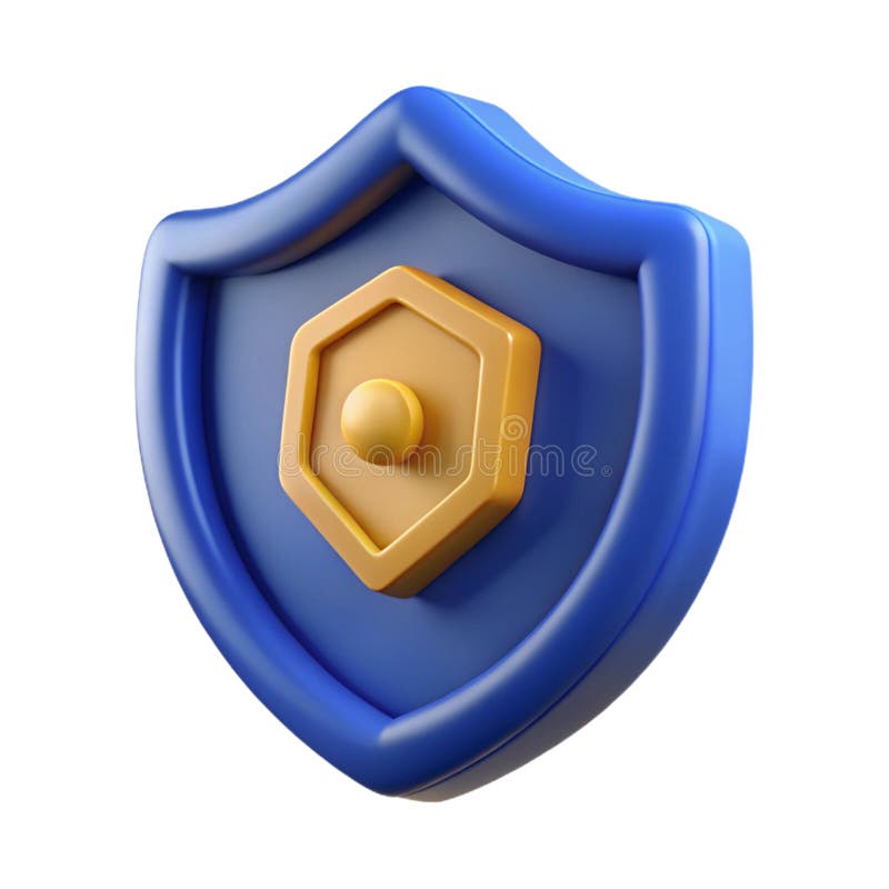 3D Rendering of Cybersecurity Icon Representing Digital Protection and Online Data Security Concept royalty free stock photos