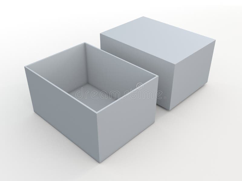 Download 3D Rendering, 3D Illustration Blank White Mockup Box And ...