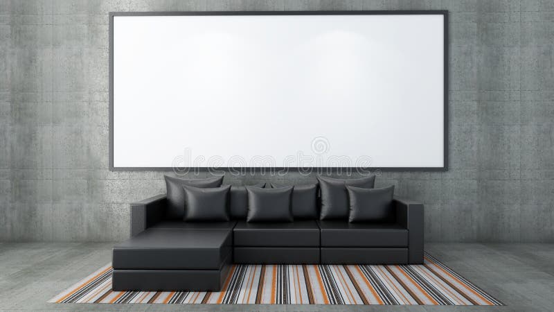 3d Rendering des Wohnzimmers verspotten lizenzfreie abbildung 3d Rendering des Wohnzimmers verspotten lizenzfreie abbildung
