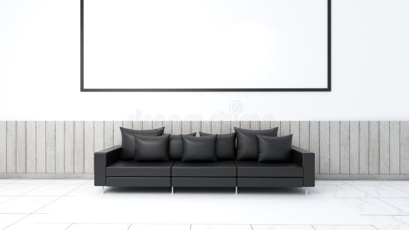 3d Rendering des Wohnzimmers verspotten stock abbildung 3d Rendering des Wohnzimmers verspotten stock abbildung
