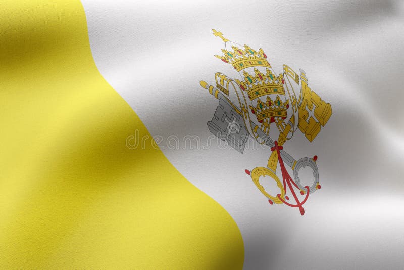 Vatican 3d flag stock illustration. Illustration of emblem 198438781