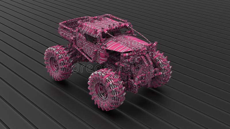 Monster Truck Pink Stock Illustrations – 47 Monster Truck Pink