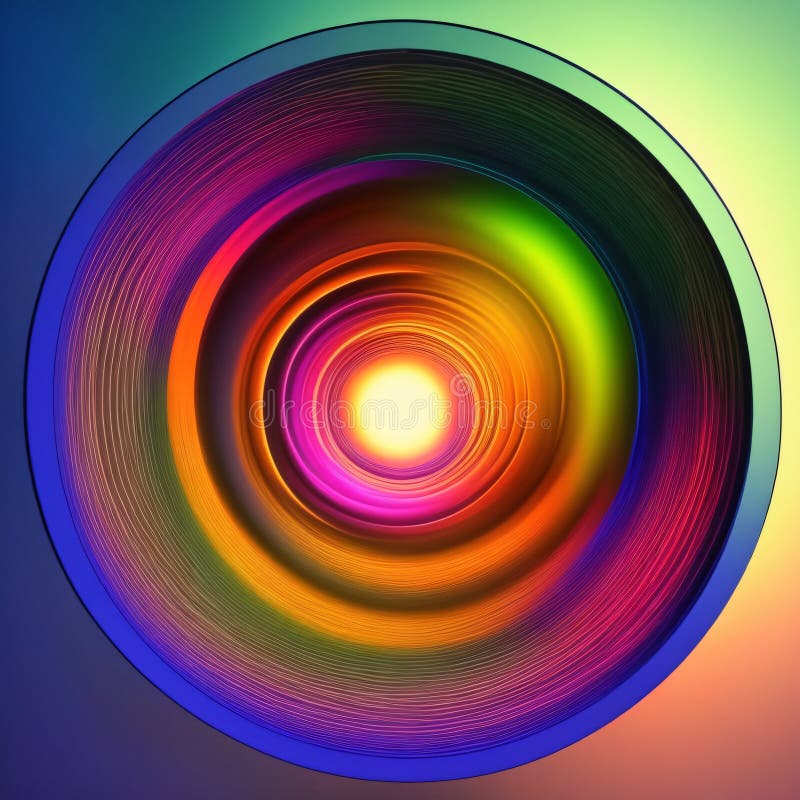 3d rendering. Digital , abstract neon background with wavy glowing lines royalty free illustration.