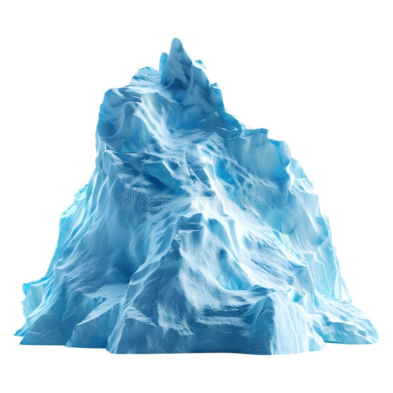 3D-Rendering eines Rieseneisburgs auf transparentem Hintergrund stock abbildung.