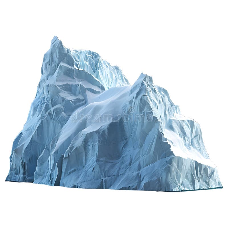 3D-Rendering eines Rieseneisburgs auf transparentem Hintergrund lizenzfreie abbildung.