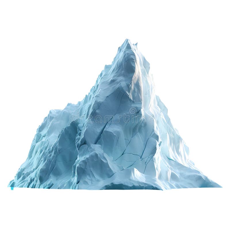 3D-Rendering eines Rieseneisburgs auf transparentem Hintergrund stock abbildung.
