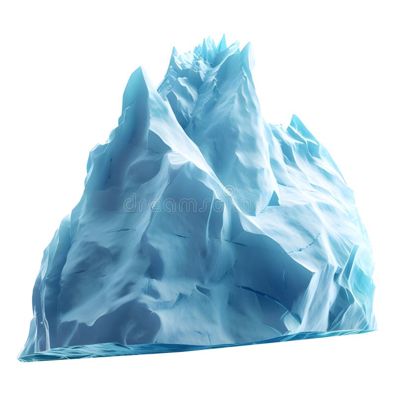 3D-Rendering eines Rieseneisburgs auf transparentem Hintergrund lizenzfreie abbildung.