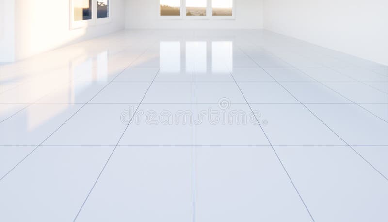 3d white tile floor stock illustration. Illustration of ceramic 188865851