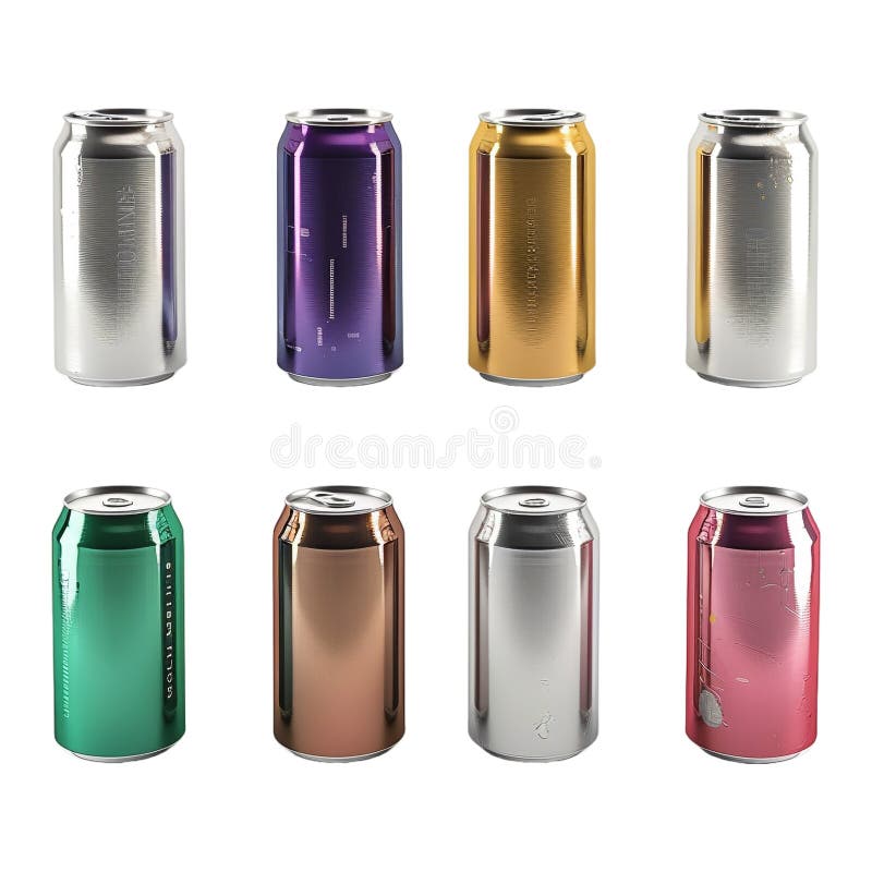 3D Rendering of a Empty Tin Pack on Transparent Background - vector illustration.