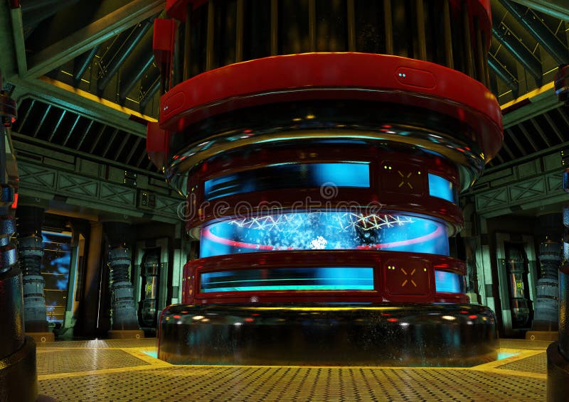 3D Rendering Fantasy Spaceship stock illustration