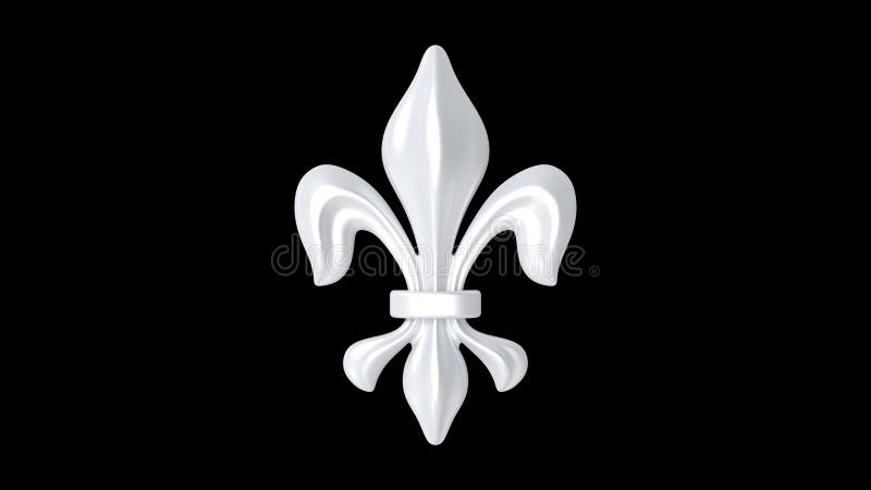 3d Rendering of a Fleur De Lys Orn Ament Isolated on Black Background Stock  Illustration - Illustration of french, beautiful: 167820750