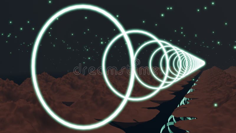 3d Rendering Flight In Abstract Sci Fi Tunnel Seamless Loop Stock