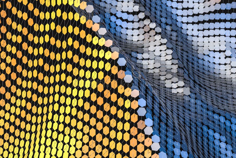3d rendering, flow dot with gradient background vector illustration