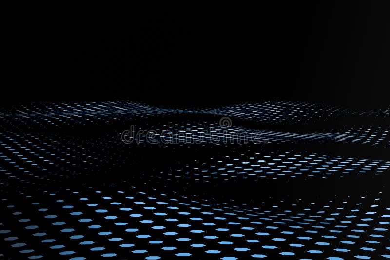 3d rendering, flow dot with gradient background royalty free illustration
