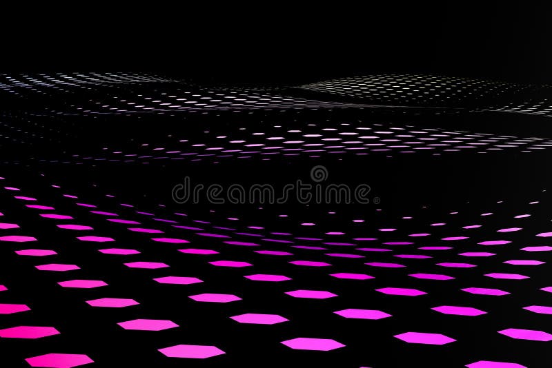 3d rendering, flow dot with gradient background stock illustration