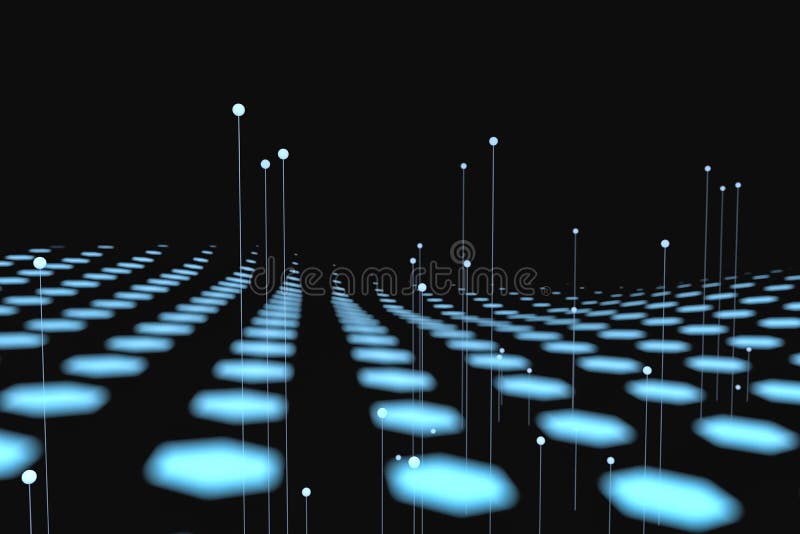 3d rendering, flow dot with gradient background vector illustration