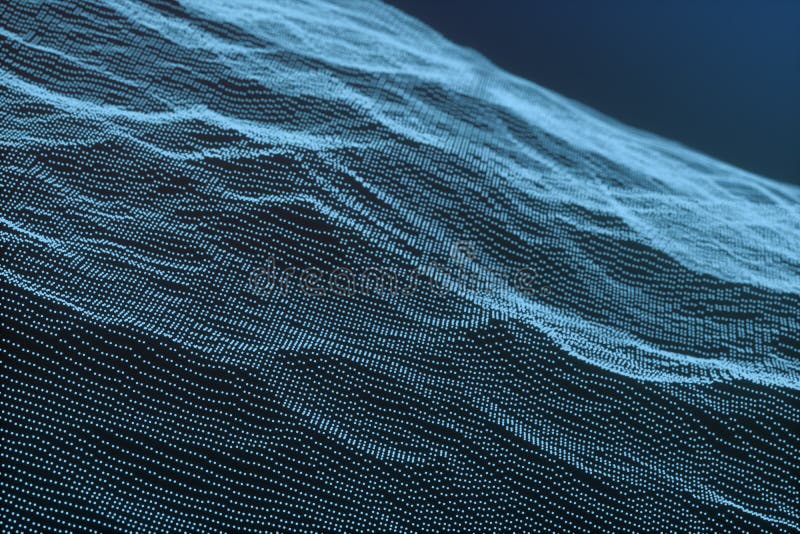 3d rendering, flow dot with gradient background royalty free illustration