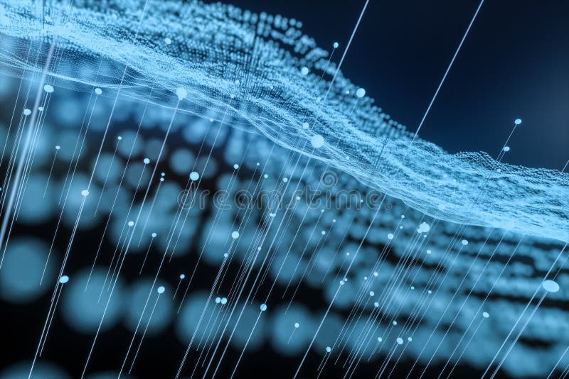 3d rendering, flow dot with gradient background royalty free illustration