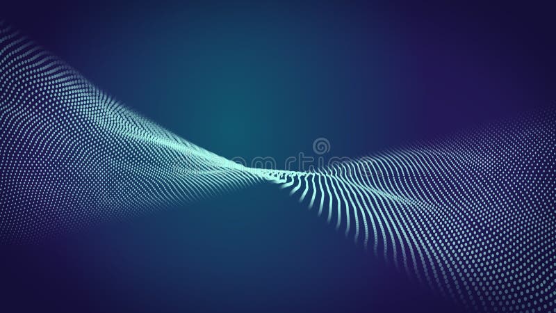 3D rendering future abstract digital particles background, Wave of particles pattern vector illustration