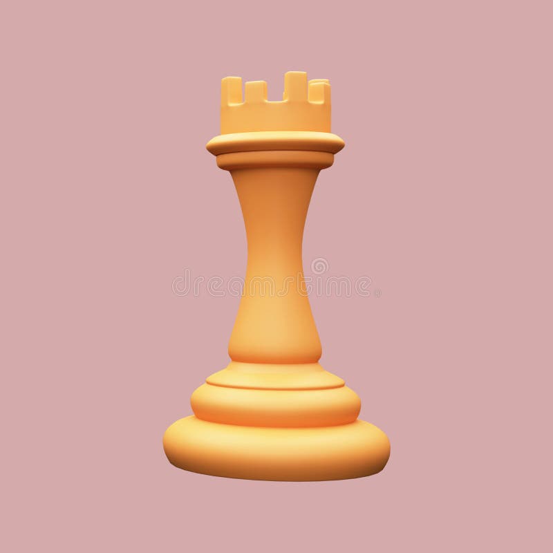 3d Rendering Golden Rook Chess Piece, 3d, Board Game, Business PNG  Transparent Image and Clipart for Free Download