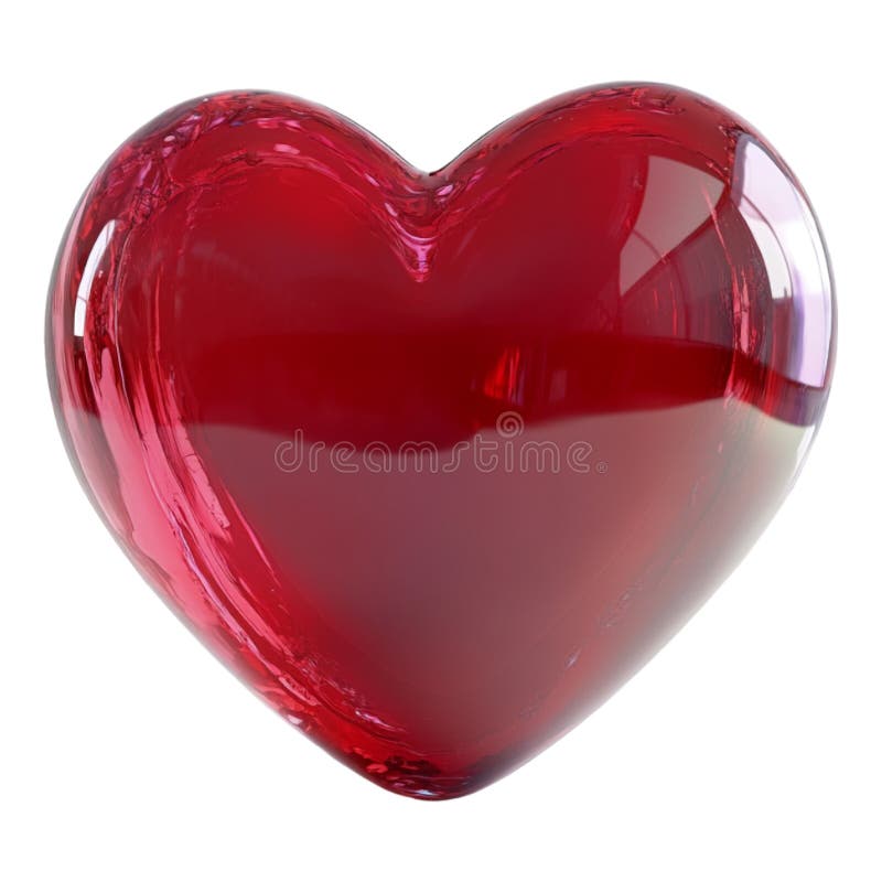 A 3D rendering of a heartshaped object with a smaller heart inside isolated on a transparent background showcasing a symbolic vector illustration