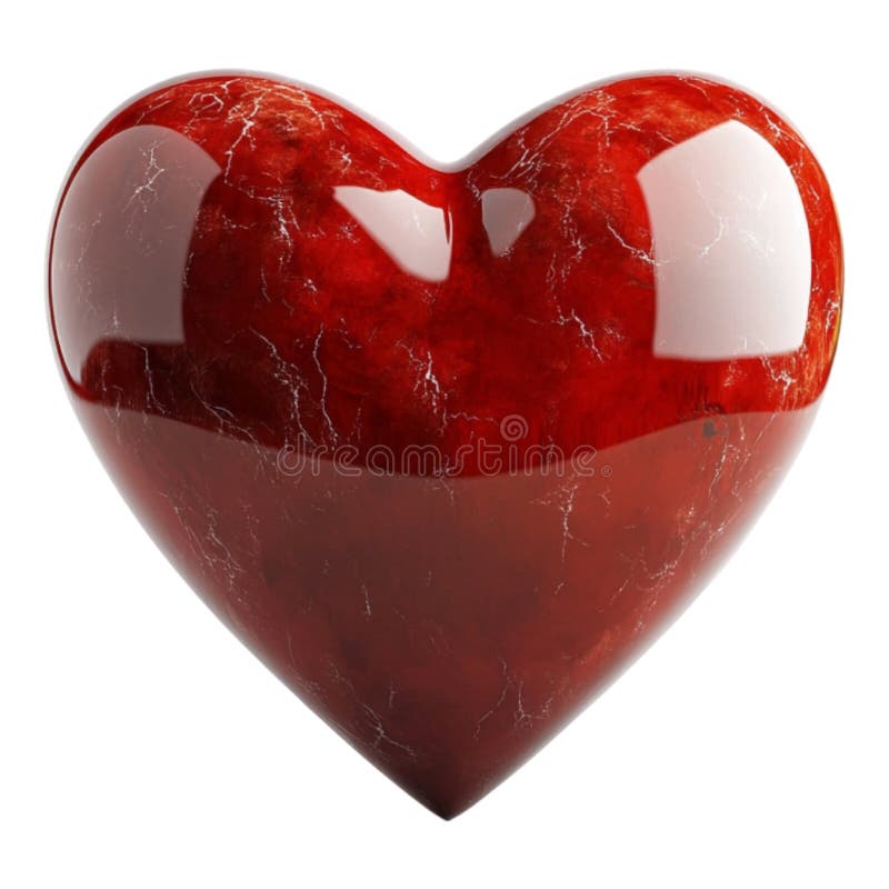 A 3D rendering of a heartshaped object with a smaller heart inside isolated on a transparent background showcasing a symbolic vector illustration