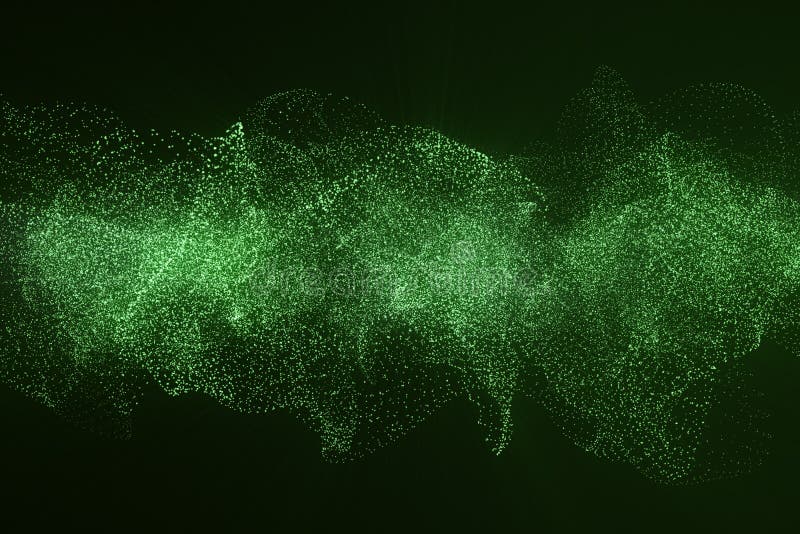 3d rendering Hi-tech digital terrain, green abstract space on dark background with connecting dots and lines. stock photos 3d rendering Hi-tech digital terrain, green abstract space on dark background with connecting dots and lines. stock photos