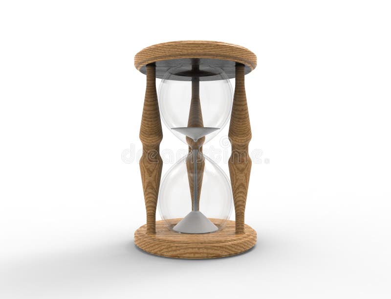 3D rendering of an hour glass isolated on white bacgkround royalty free illustration 3D rendering of an hour glass isolated on white bacgkround royalty free illustration