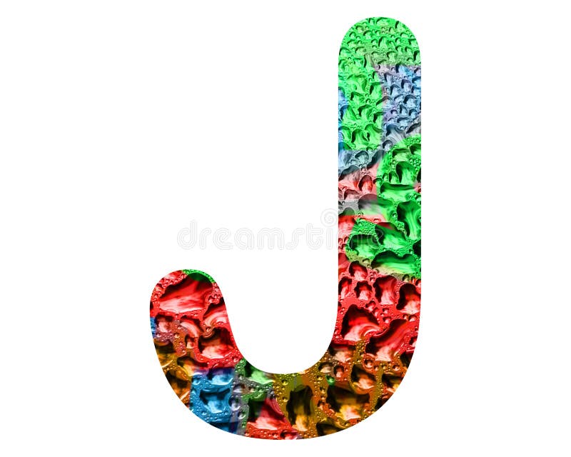 3d Rendering Illustration of the Letter J Made Out of Water Droplets Under  Colorful Lights Stock Illustration - Illustration of lights, colorful:  208944633