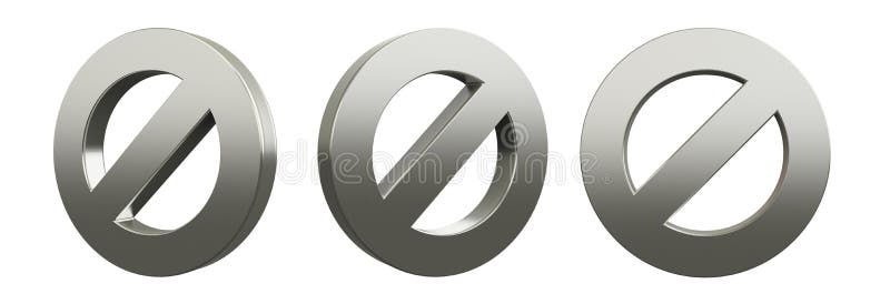 3d rendering illustration of the Not Allowed Sign vector illustration