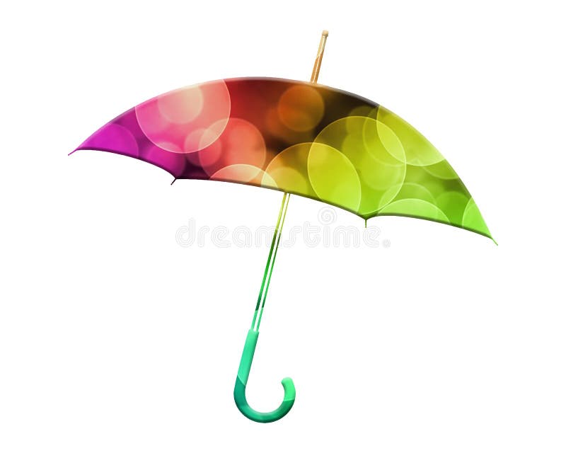 3d Rendering Illustration of an Umbrella Made Out of Colorful Blurred