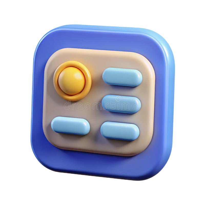 3D Rendering of Interface Tool Icon Representing Digital UI Elements and Software Development Concept royalty free stock images