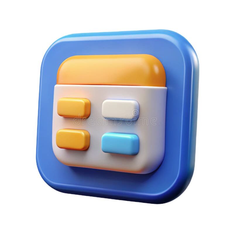 3D Rendering of Interface Tool Icon Representing Digital UI Elements and Software Development Concept royalty free stock photography