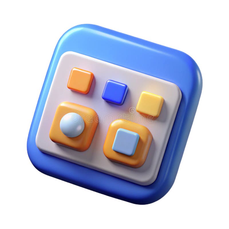 3D Rendering of Interface Tool Icon Representing Digital UI Elements and Software Development Concept stock photo