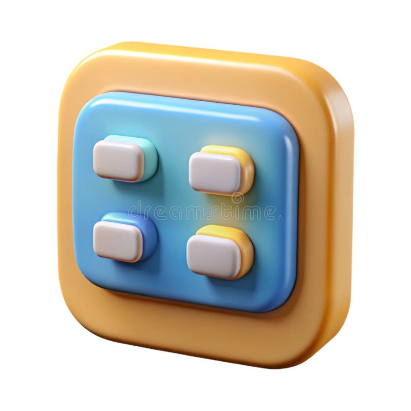 3D Rendering of Interface Tool Icon Representing Digital UI Elements and Software Development Concept royalty free stock photography
