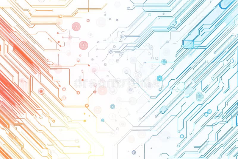 A 3D rendering of an isolated AI symbol adorned with a complex circuit layout on a white background. It is surrounded by stock illustration