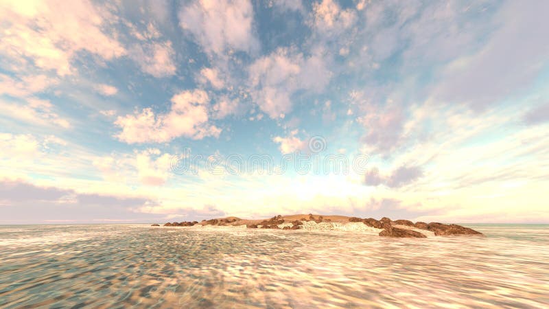 3D rendering of the isolated island royalty free illustration