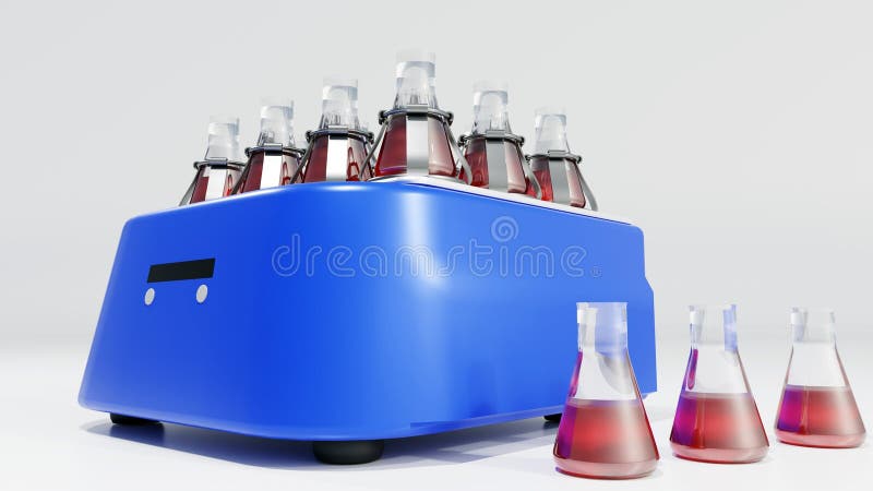 3d rendering of laboratory orbital shaker royalty free illustration