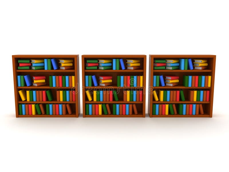 3D Rendering of a library royalty free illustration