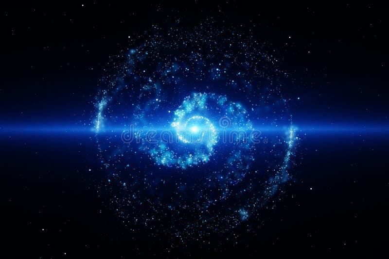 3d rendering, the magnificent spiral nebula. The universe background stock illustration