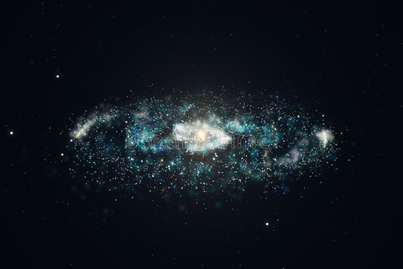 3d rendering, the magnificent spiral nebula. The universe background vector illustration