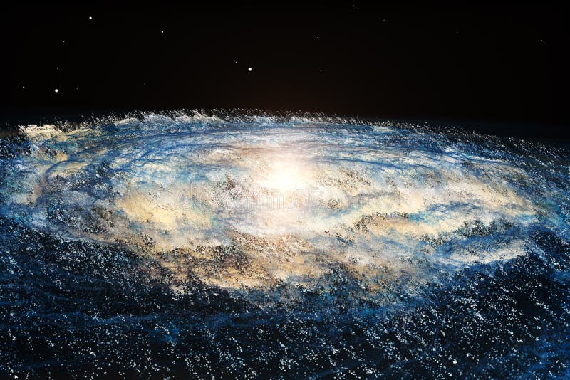 3d rendering, the magnificent spiral nebula. The universe background vector illustration