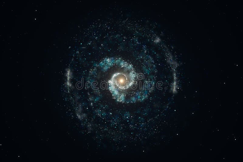 3d rendering, the magnificent spiral nebula. The universe background vector illustration