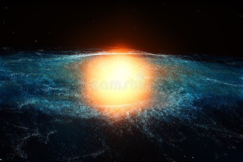 3d rendering, the magnificent spiral nebula. The universe background stock illustration