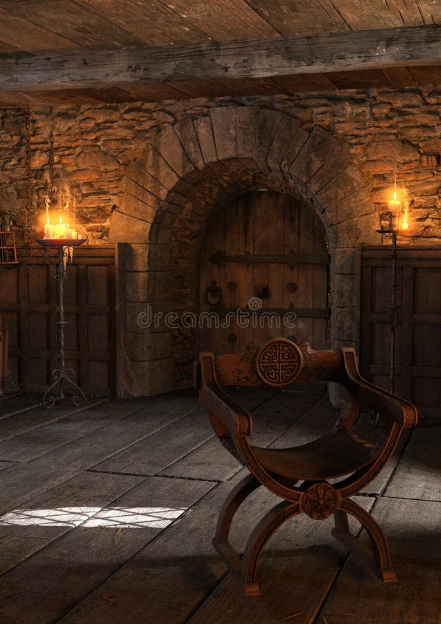 Fantasy Interior Medieval Bedroom Traditional Decorations Cozy Fireplace  Rendering Stock Photo by ©digitalstorm 442622910