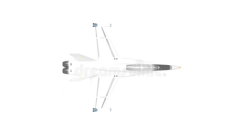 3d rendering of a millitary aircraft jet on a white background