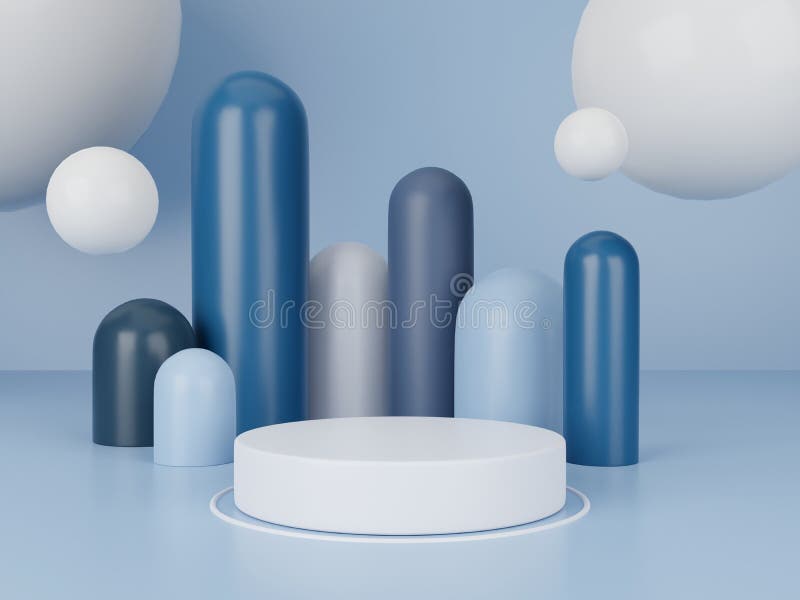 Minimal empty cylinder stand. royalty free illustration