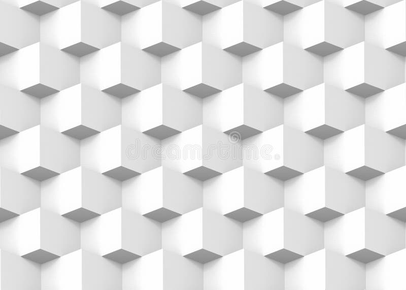 3D-weergave. Modern patroon van gestapelde vierkante boxen in een raster. Achtergrond voor wanddesign vector illustratie